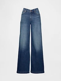 High Rise Stride V-Waist Wide-Leg Jeans