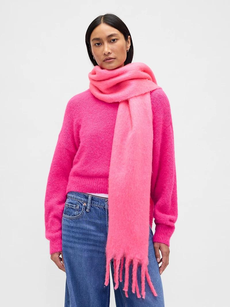 Brushed Fringe Scarf