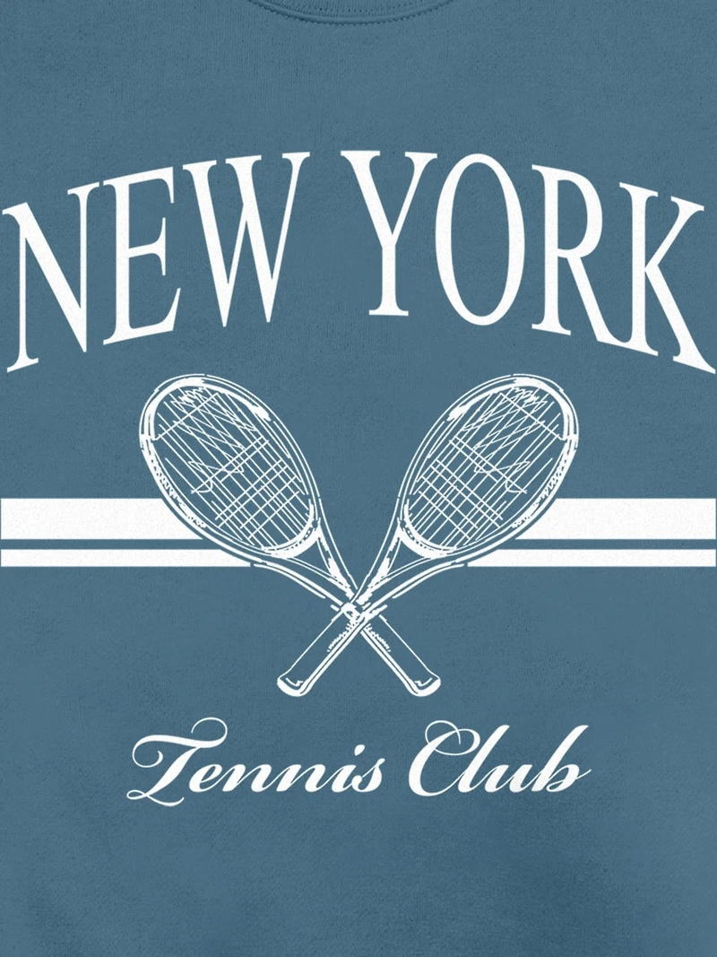 New York Tennis Club Graphic Crew Neck Sweatshirt