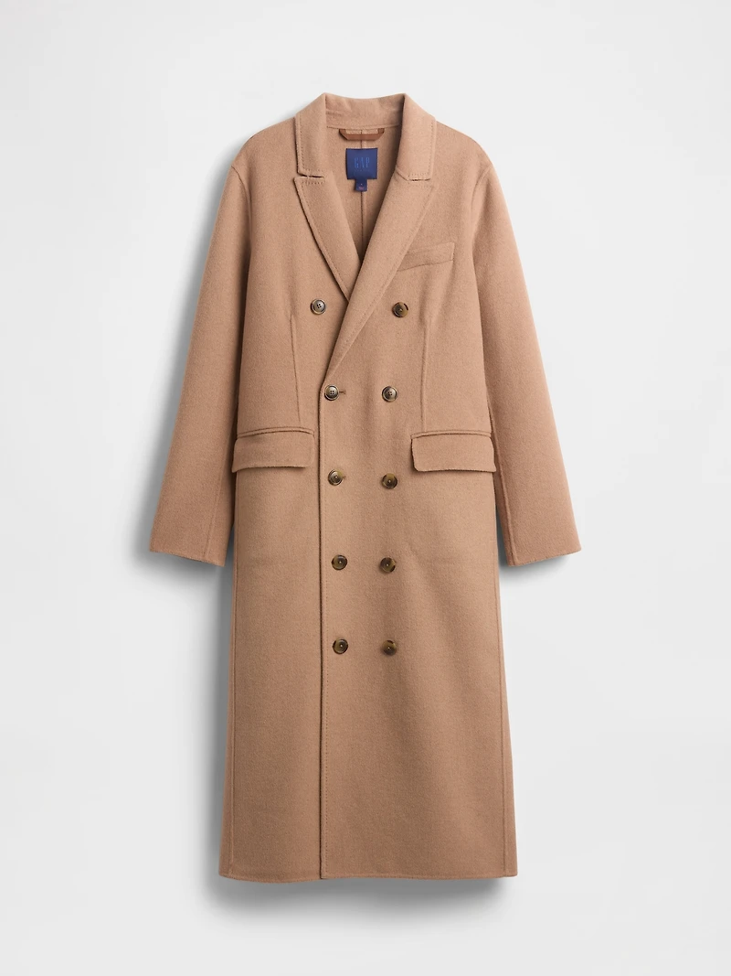 GapStudio Wool-Blend Double-Breasted Coat