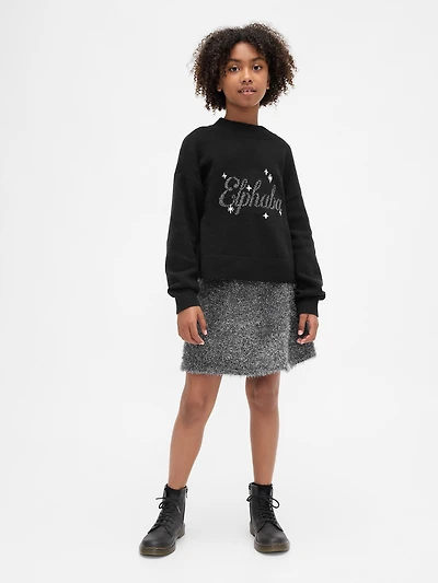 Kids Wicked Tinsel Eyelash Sweater Skirt
