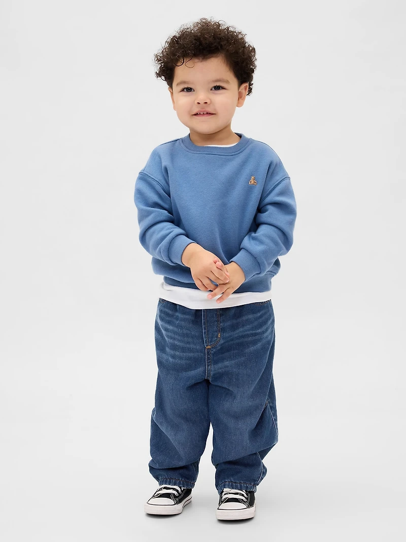 Baby & Toddler Cozy-Lined Barrel Jeans