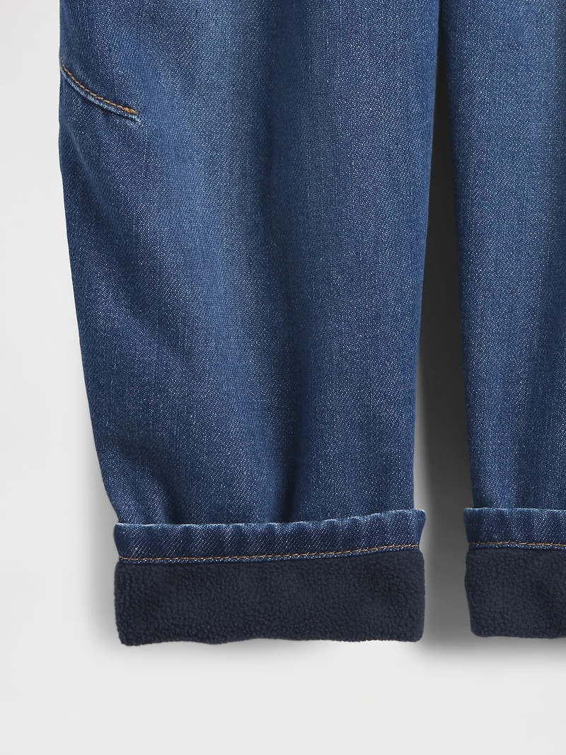 Baby & Toddler Cozy-Lined Barrel Jeans