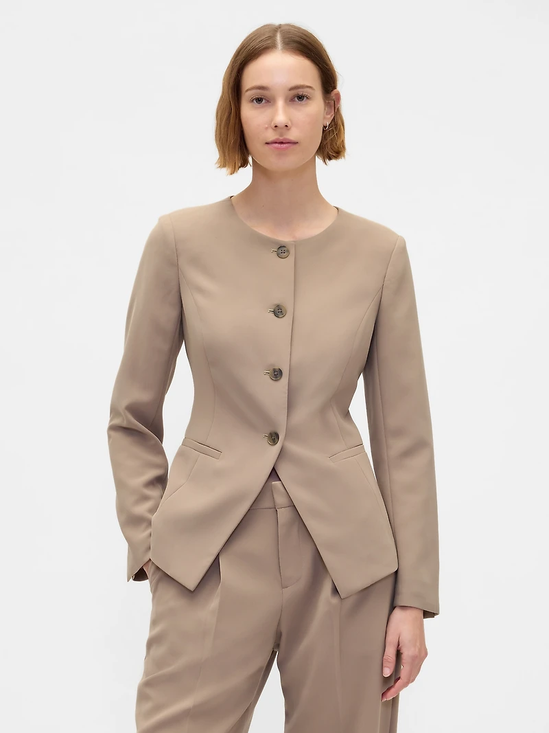 Collarless Blazer