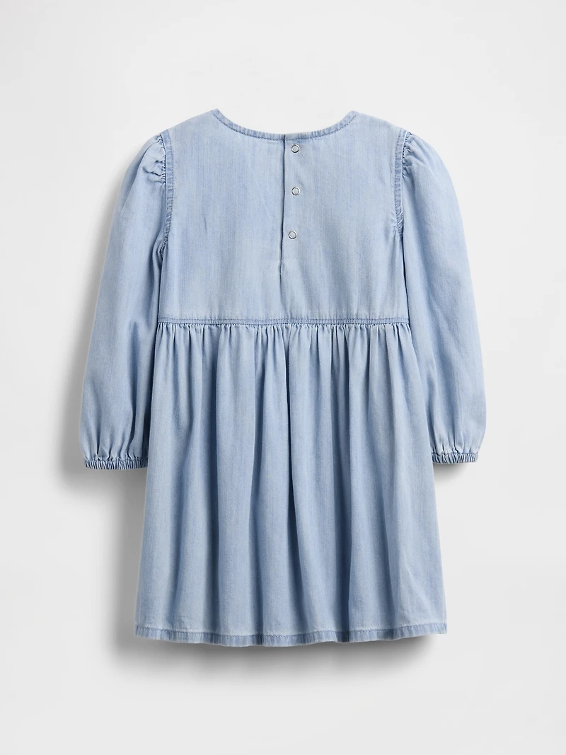 Baby & Toddler Denim Ruffle Heart Dress
