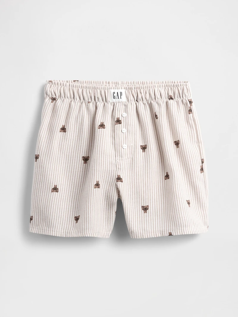 Kids Recycled Flannel PJ Boxer Shorts