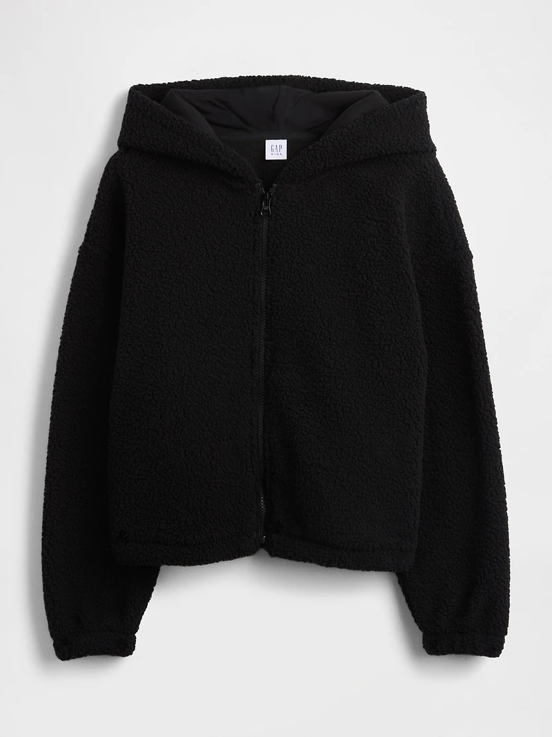 Kids Sherpa Relaxed Zip Hoodie