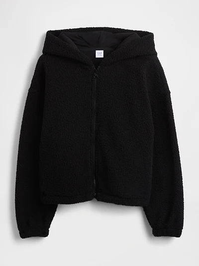 Kids Sherpa Relaxed Zip Hoodie