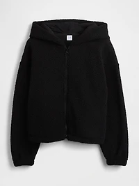 Kids Sherpa Relaxed Zip Hoodie