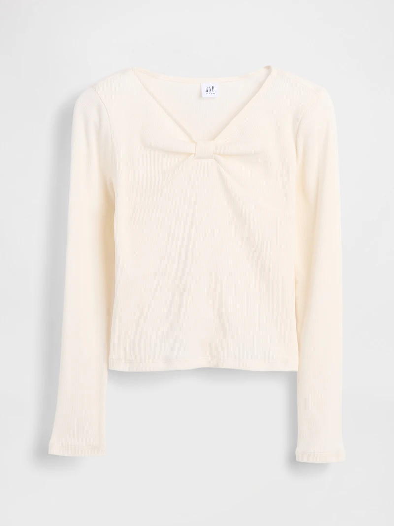 Kids Bow-Neck T-Shirt