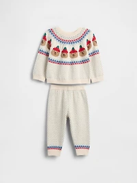 Baby Bear Fair Isle Sweater Outfit Set