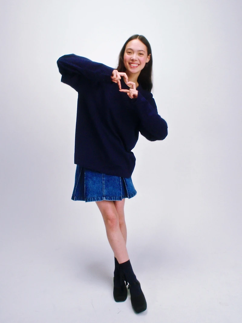 Gap × Sandy Liang Pleated Denim Mini Skirt