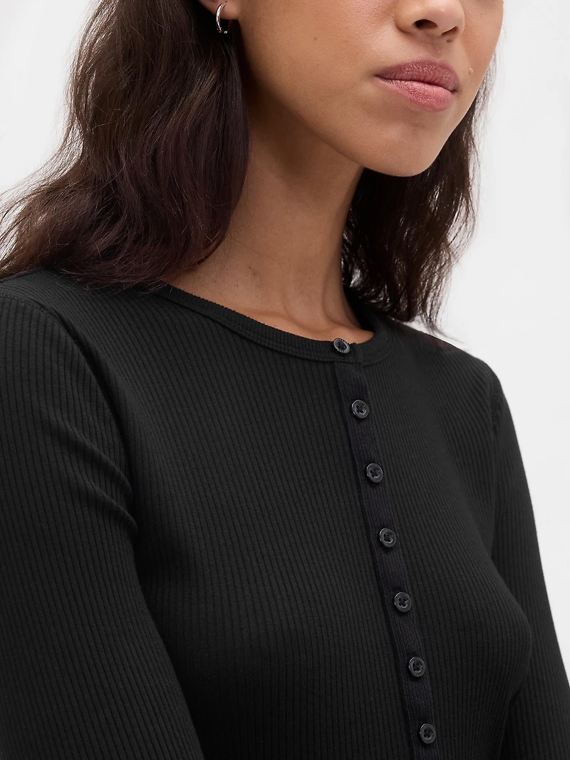 Modern Rib Henley T-Shirt