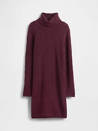 CashSoft Pointelle Turtleneck Sweater Dress
