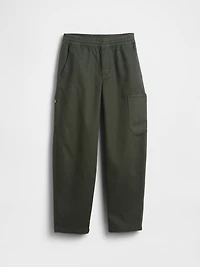 Kids Brushed Cargo Baggy Taper Pants