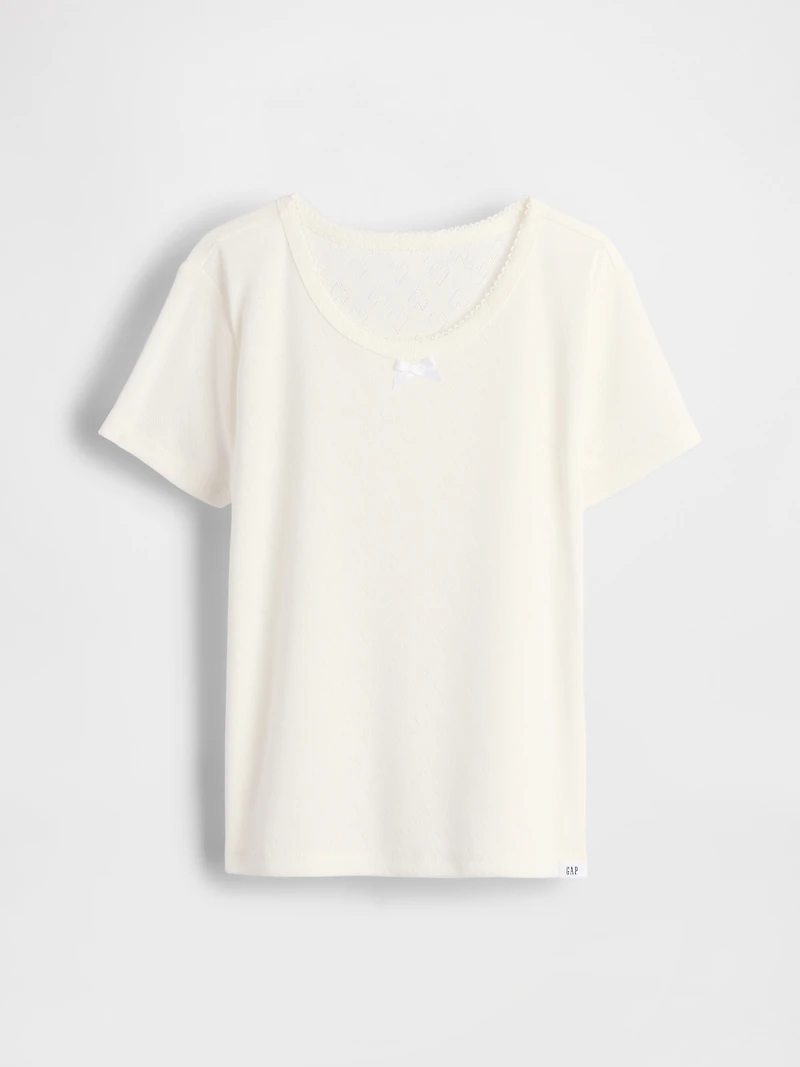 Kids Recycled Pointelle PJ T-Shirt