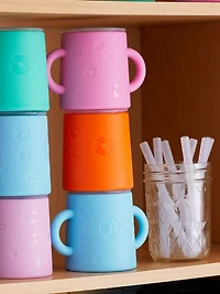 PopYum Baby and Toddler Silicone Training Cup 2-Pack