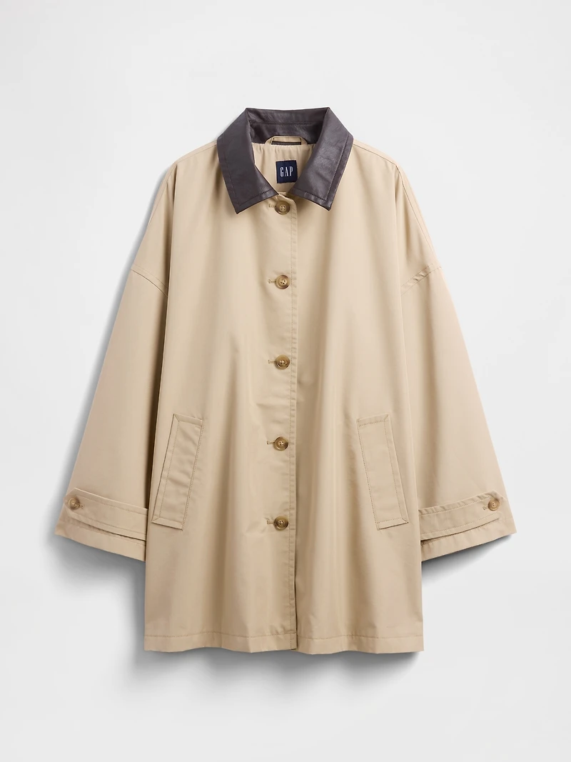 Twill Oversized Trench Coat