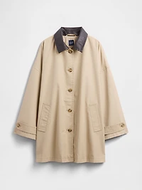 Twill Oversized Trench Coat