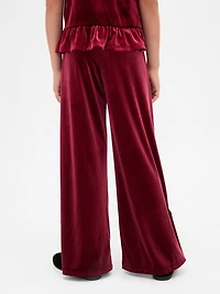 Kids Velvet Wide-Leg Pants