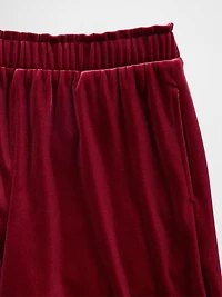 Kids Velvet Wide-Leg Pants