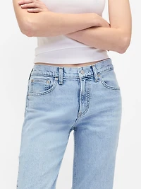 Mid Rise Relaxed Straight Jeans