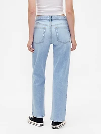 Mid Rise Relaxed Straight Jeans