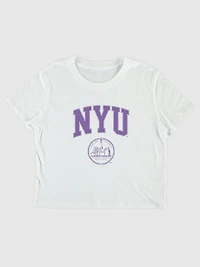 NYU College Crest Crop T-Shirt
