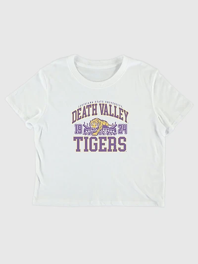 LSU Death Valley Tigers Crop T-Shirt