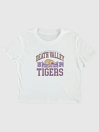 LSU Death Valley Tigers Crop T-Shirt