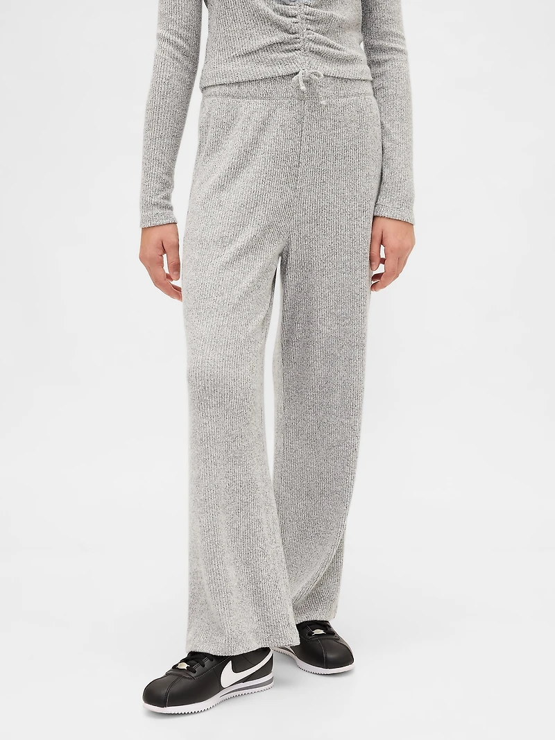 Kids Softspun Rib Wide-Leg Pants