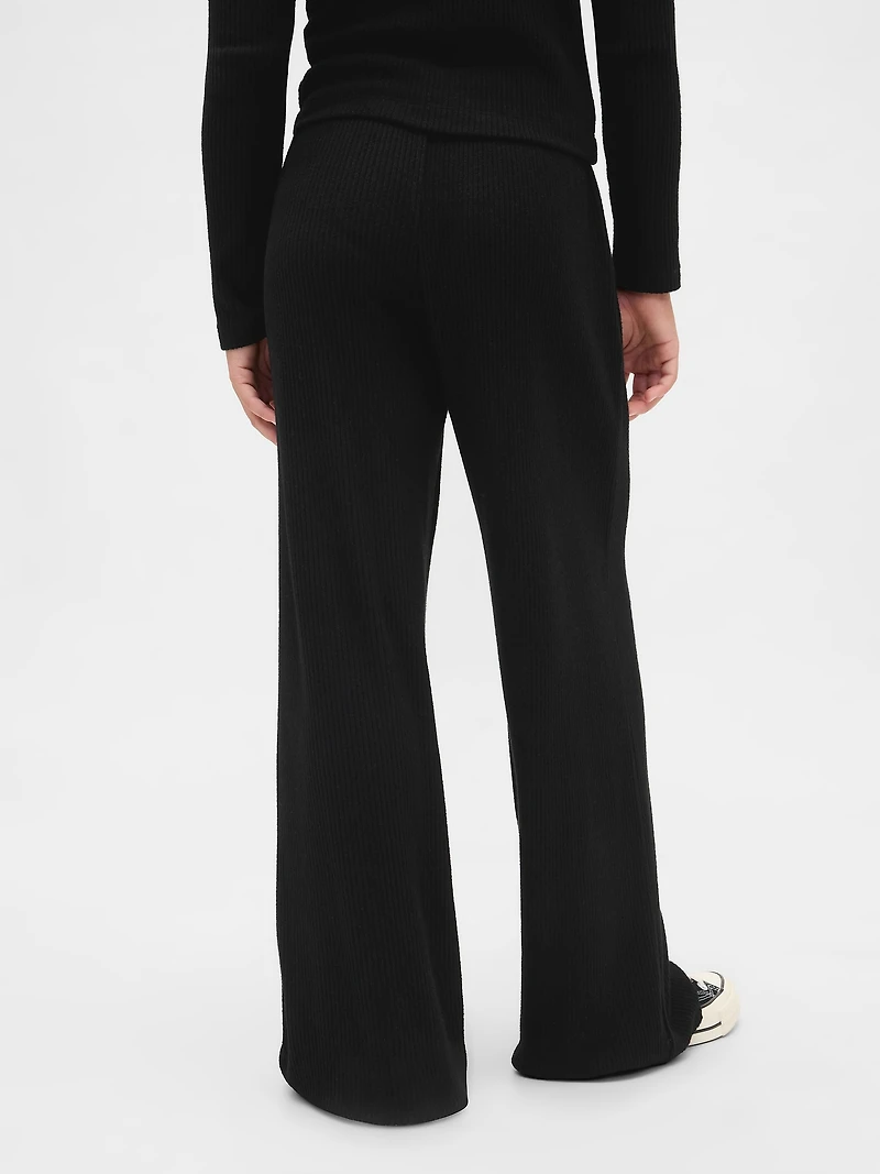 Kids Softspun Rib Wide-Leg Pants