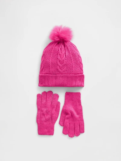 Kids Cable-Knit Cozy Set