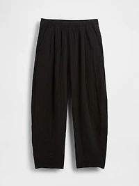 Cotton Gauze Easy Barrel Pants