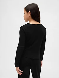 Kids Softspun Rib Ruched Top