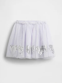 Baby & Toddler Tulle Sequin Heart Skirt