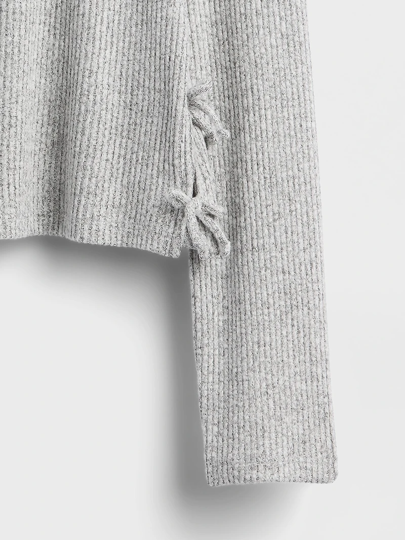 Kids Softspun Rib Side-Tie Sweater Top