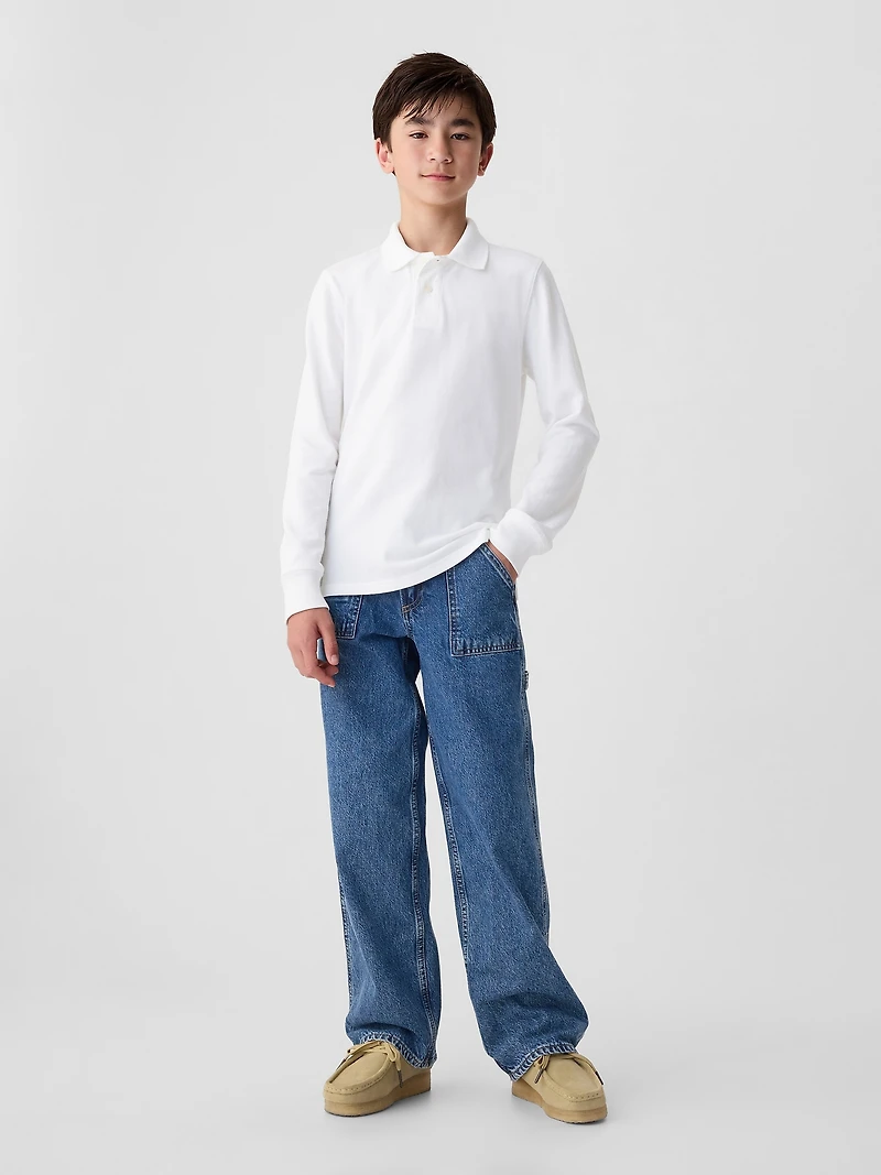 Kids Organic Cotton Uniform Polo Shirt