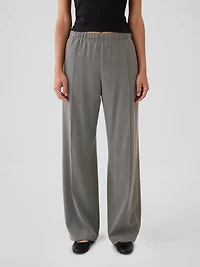Wide-Leg Seamed Easy Pants