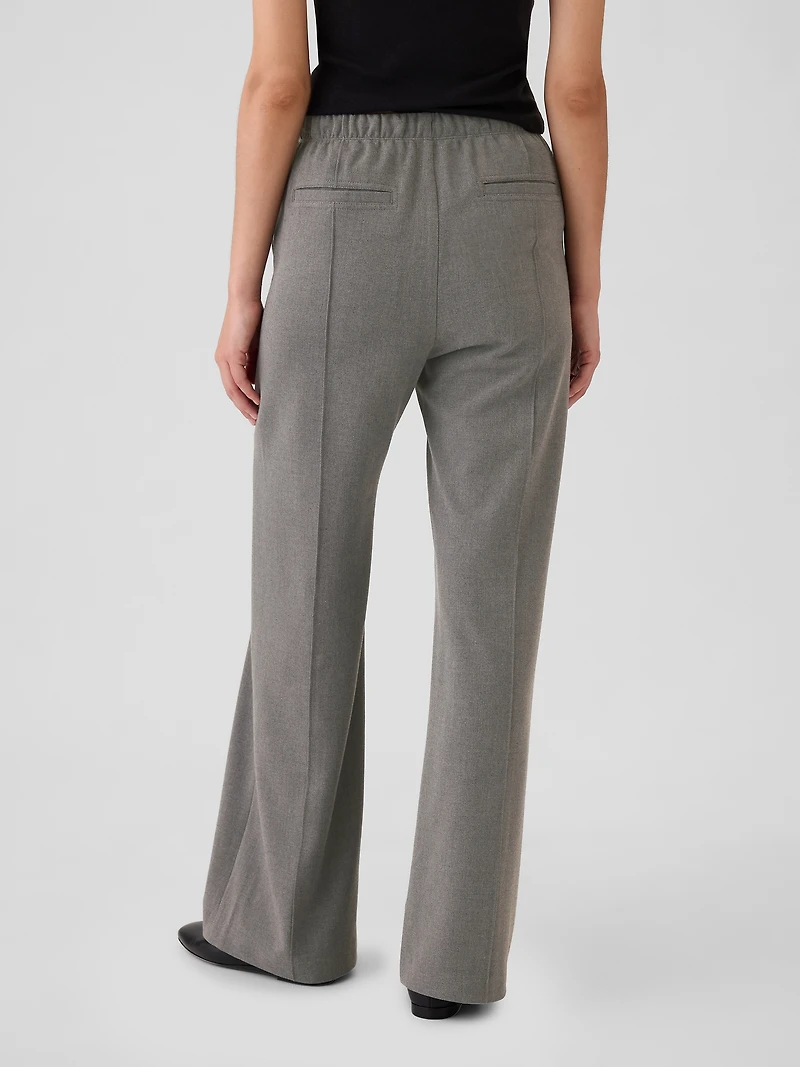 Wide-Leg Seamed Easy Pants