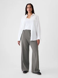 Wide-Leg Seamed Easy Pants