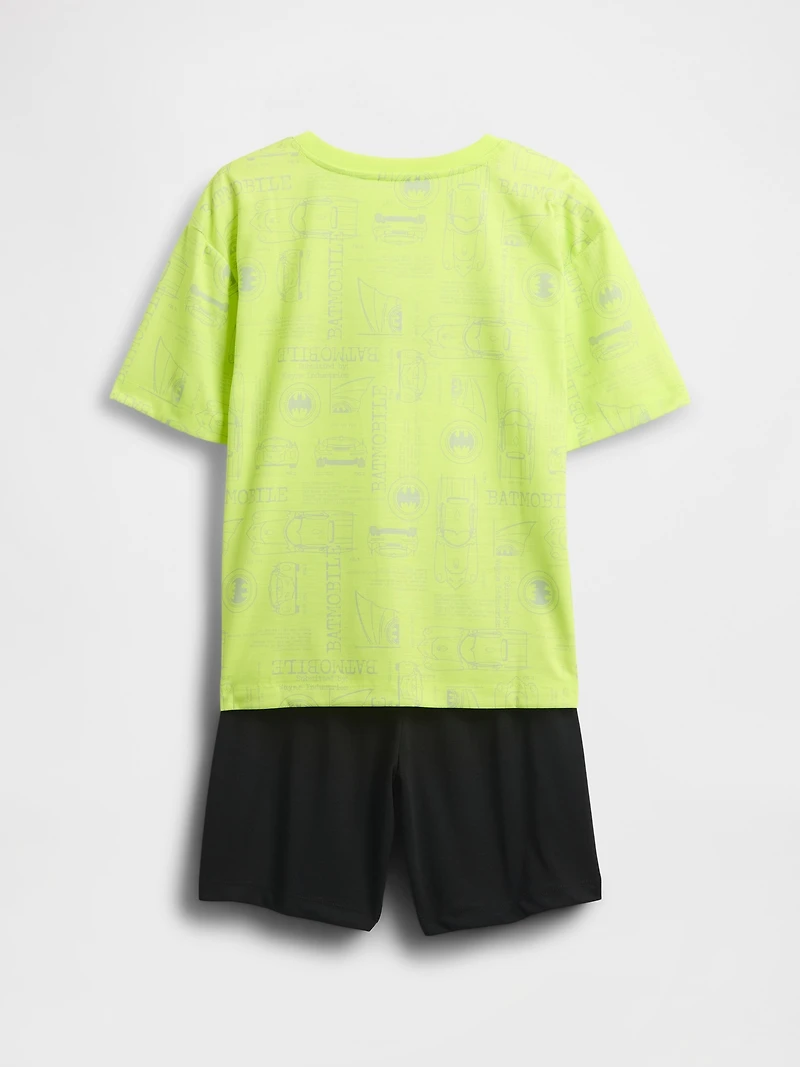 Kids Batman Recycled PJ Short Set