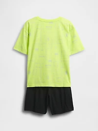 Kids Batman Recycled PJ Short Set