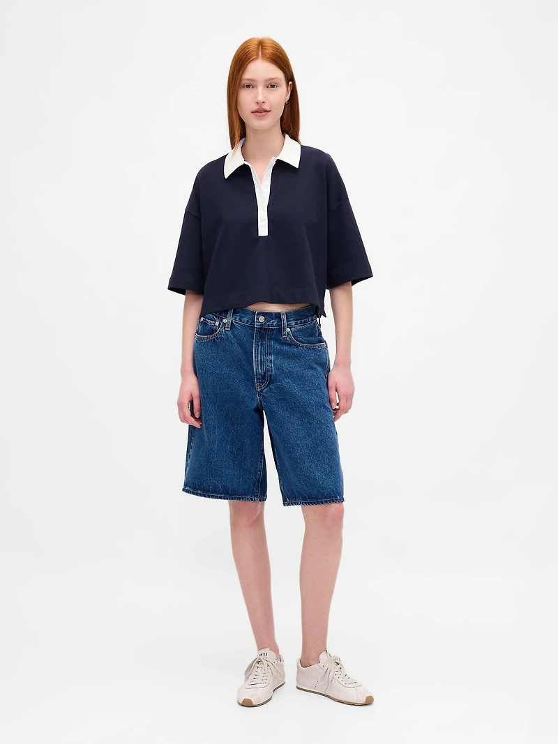 Heavyweight Crop Polo Shirt
