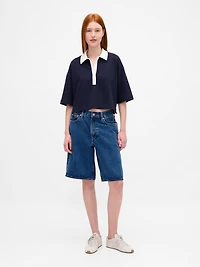 Heavyweight Crop Polo Shirt
