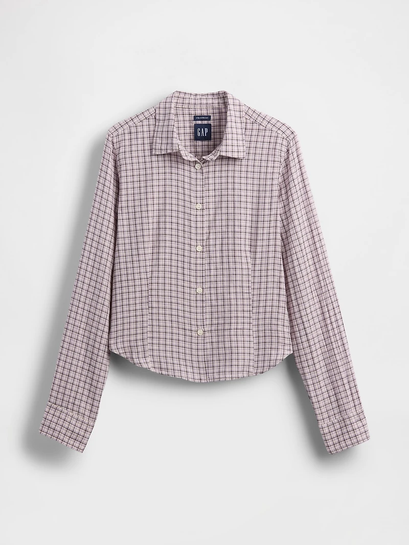 Flannel Fitted Plaid Shirt