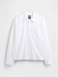 Relaxed Crop Oxford Shirt