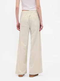 Mid Rise Corduroy Baggy Pants