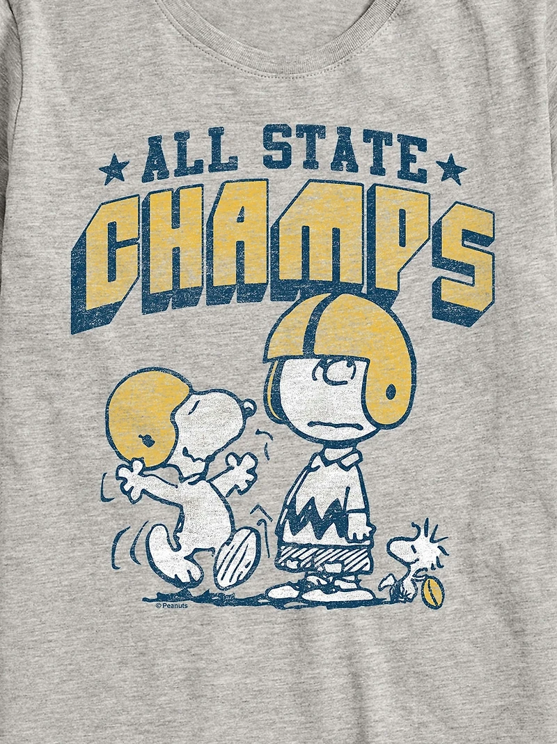 Kids Peanuts All State Champs Short Sleeve T-Shirt