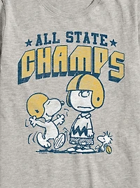 Kids Peanuts All State Champs Short Sleeve T-Shirt